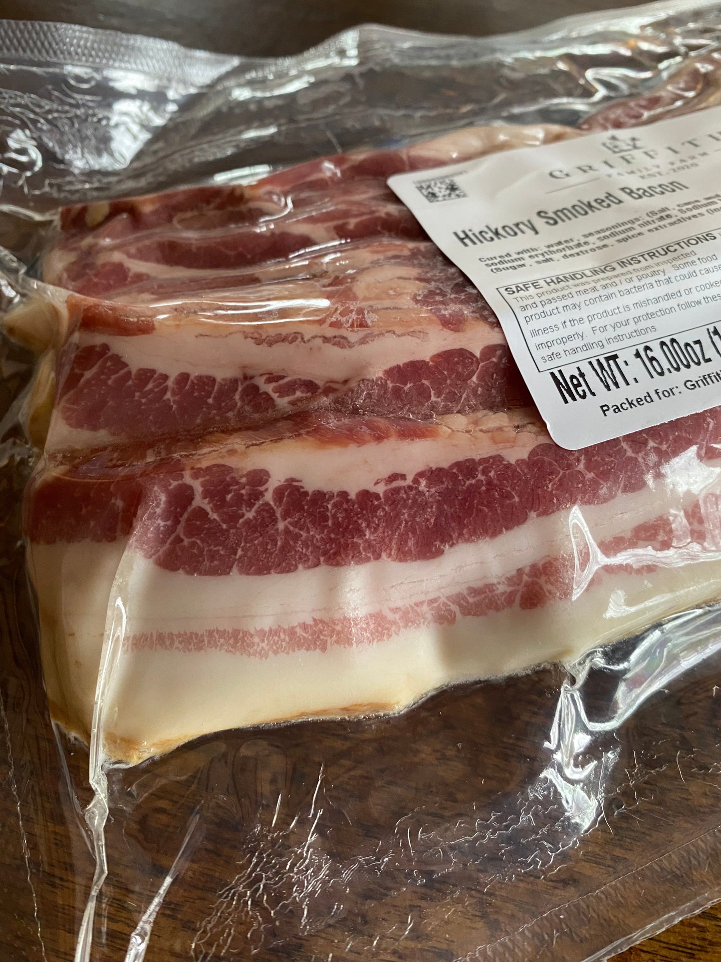 Bacon (smoked, thick-cut), 1 lb.
