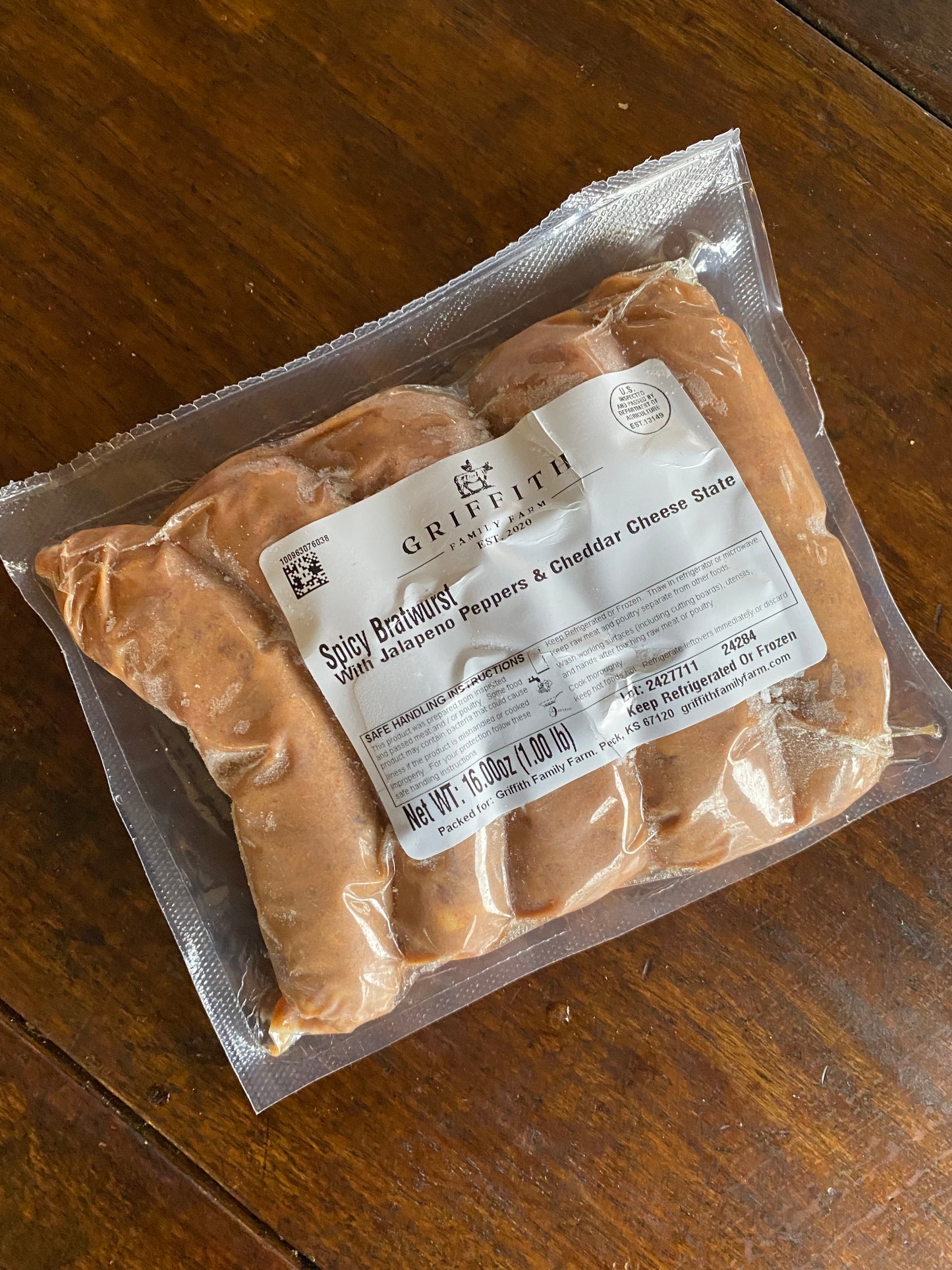 Bratwurst, 1 pkg
