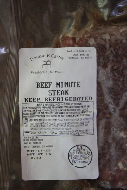 Beef Minute (Tenderized Round) Steak, 2 ct.